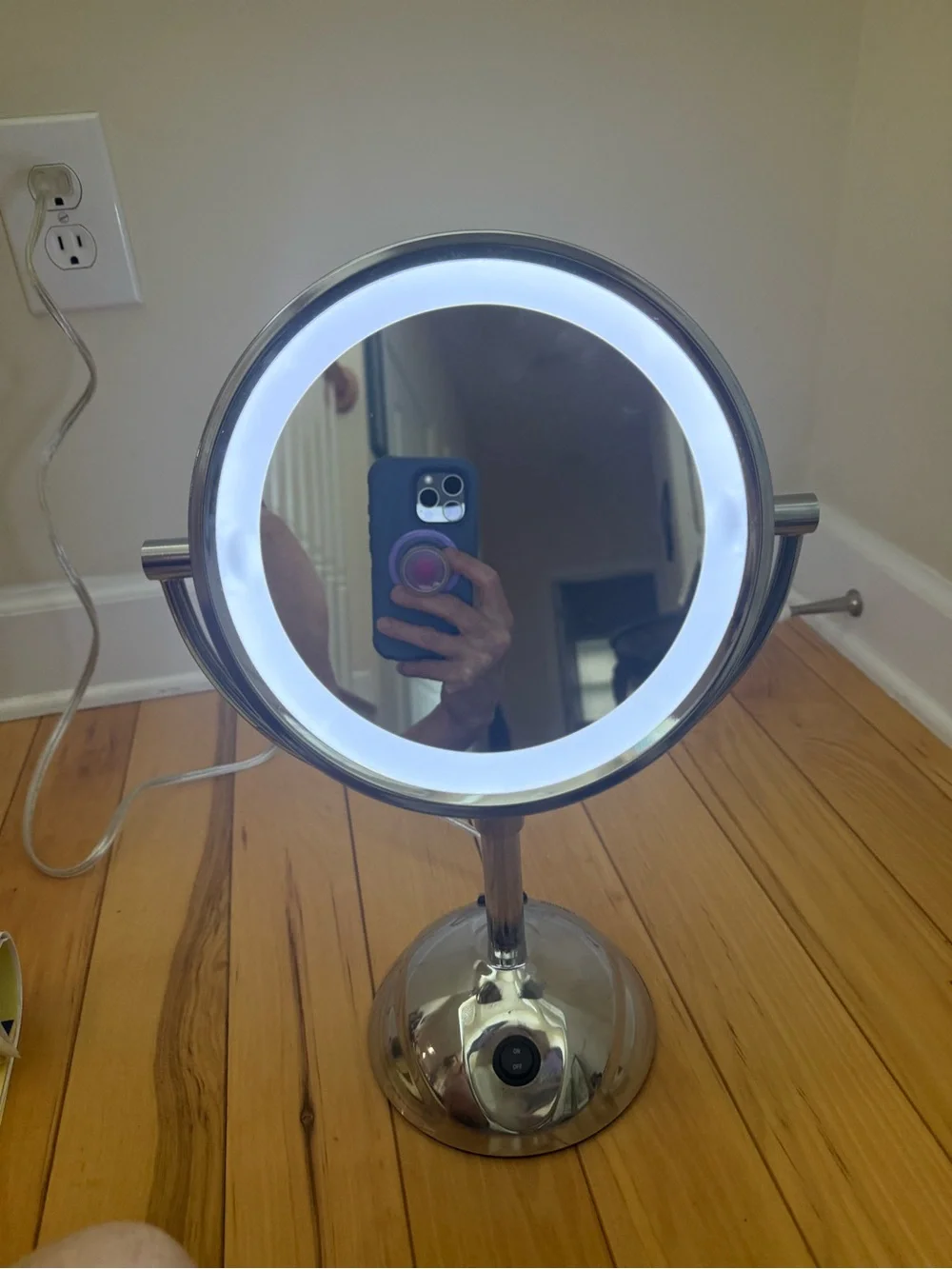 Conair Lighted Double-Sided Vanity Mirror in Chrome Finish